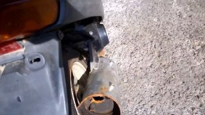 разрезали глушитель  Honda Dio