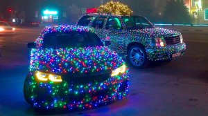 Музыкальный Ёлковоз и ГИРЛЯНДМОБИЛЬ в Новый Год! Валим по городу - реакция людей!