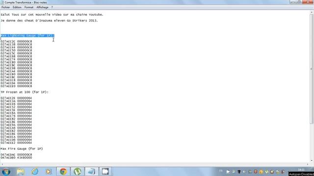 Cheat Inazuma Eleven Go Strikers 2013
