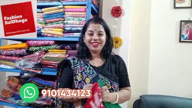 #FashionSuidhaga | Best Batik print Cotton Saree смотреть онлайн