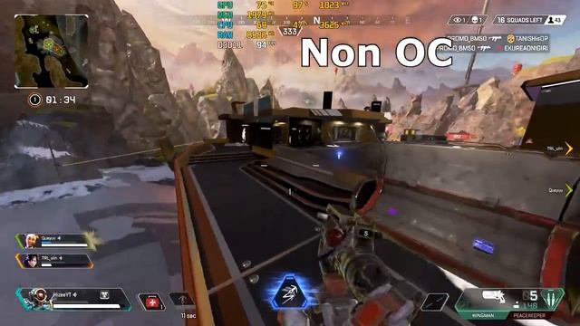 Boost FPS Apex Legends OverClock vs NonOverClock GPU смотреть онлайн
