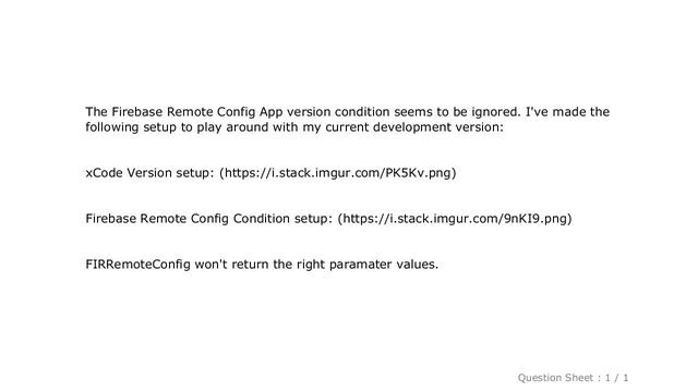 iOS : Firebase Remote Config App Version condition смотреть онлайн