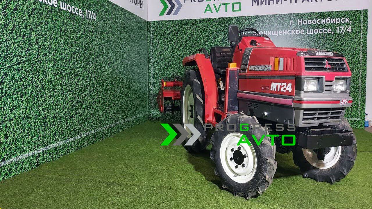 Не пропусти обзор из Новосибирска! японский трактор MITSUBISHI MT24D с почвенной фрезой и фаркопом смотреть онлайн