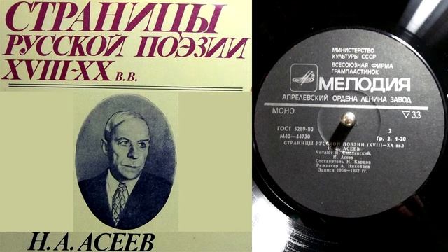 Н.Н. Асеев - А.А. Ахматовой // Страницы русской поэзии XVIII-XX веков смотреть онлайн