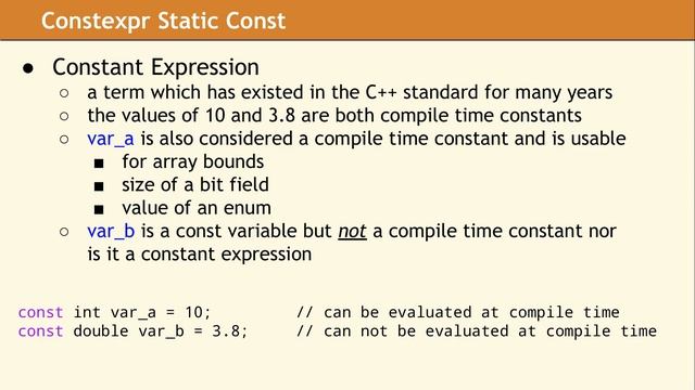 Constexpr Static Const смотреть онлайн