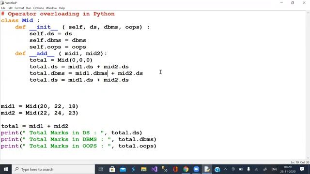 Operator Overloading Python смотреть онлайн
