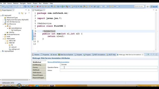 10.Weblogic web service example смотреть онлайн