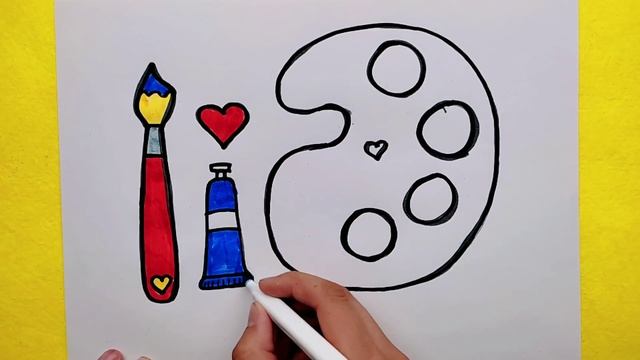 Кисть для рисования и раскраски, краски и палитра для детей | Ara Plays Art | drawing and coloring смотреть онлайн