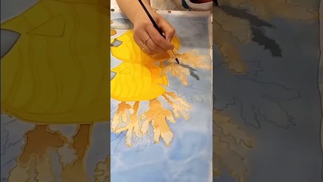 Роспись шелка - мастер-класс в студии батика Ирины Перелëшиной. #батик #silkpainting #холодныйбатик смотреть онлайн