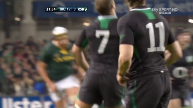 JP Pietersen Hit On Chris Henry Ireland V South Africa Autumn International 2012 HD смотреть онлайн