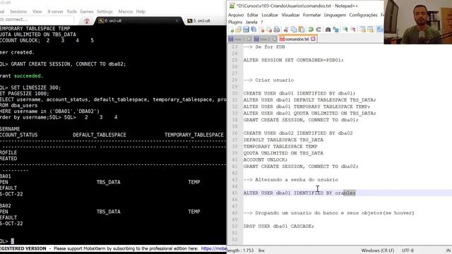 Oracle database: Criando Usuários смотреть онлайн