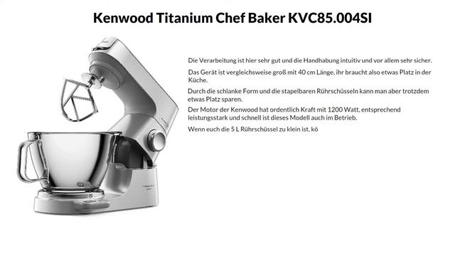 Kenwood Titanium Chef Baker KVC85.004SI - Test Bericht 2024 [Deutsch]