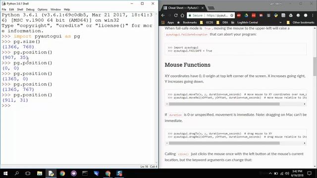 Automation - Mouse Movements & Click - PyAutoGUI & Python 3.6 смотреть онлайн