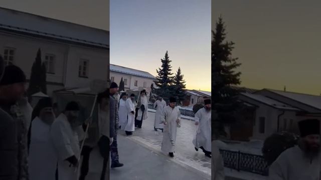 Передача иконы Спорительница хлебов в Оптину Пустынь на Рождество 2023 смотреть онлайн