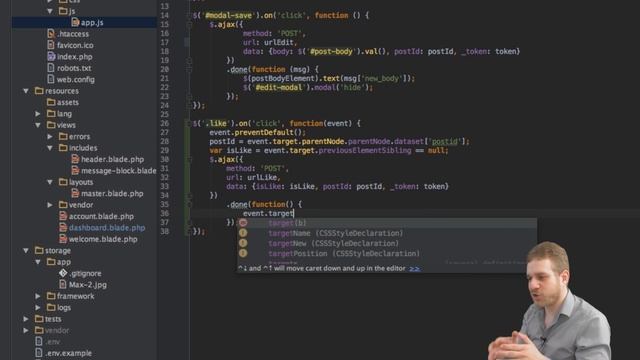 Laravel 5.2 PHP Build a social network - Likes & Dislikes (3/3 - Updating the View) смотреть онлайн