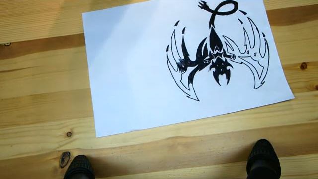 рисую дракона черным маркером/ArinaSun смотреть онлайн