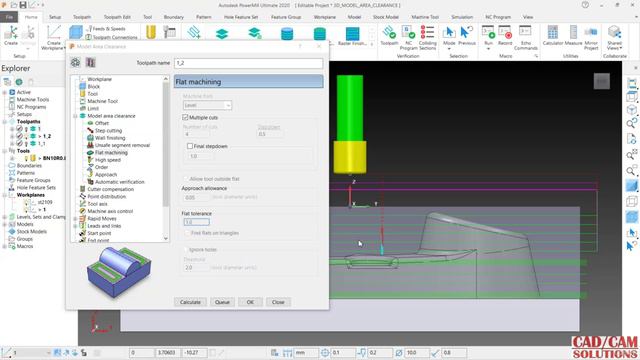 007 Model Area Clearance (Flat machining & High speed) смотреть онлайн