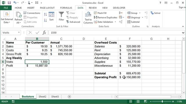 Microsoft Excel - What if Analysis (Scenario Basics) смотреть онлайн