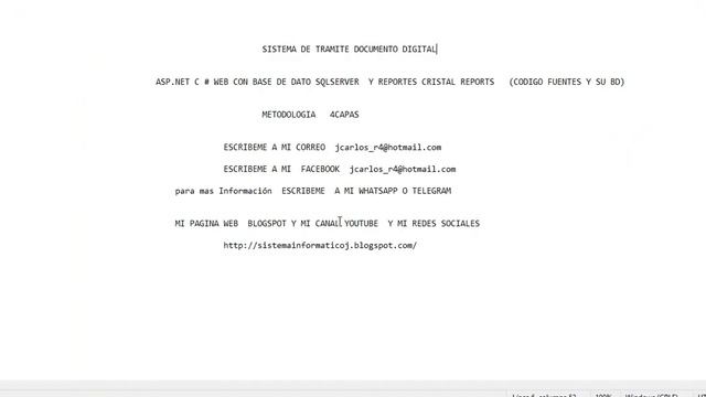 SISTEMA TRAMITE DOCUMENTO PDF ASP.NET C# SQLSERVER смотреть онлайн