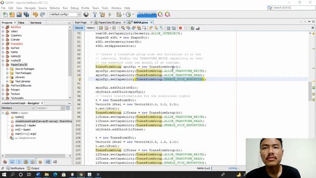 NAMA 3D dengan JAVA || UAS GRAFIKA KOMPUTER смотреть онлайн