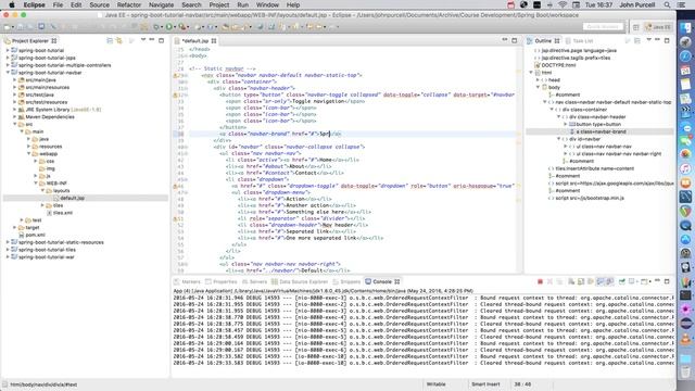 Adding a Bootstrap Navbar Cave of Programming017 | Java Spring Tutorial! смотреть онлайн
