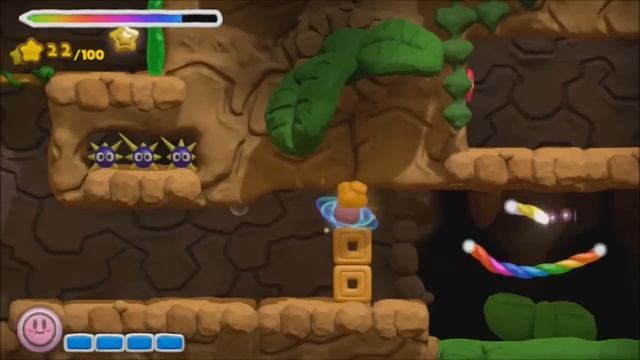 Kirby and the Rainbow Curse - 100% Walkthrough - Level 1-3 Great Cave Escape смотреть онлайн