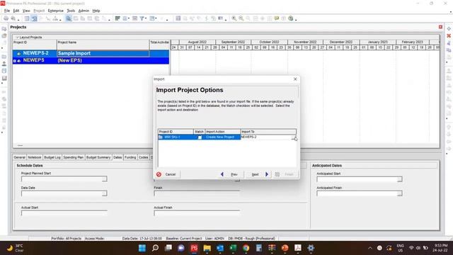 Import an .xer file to Primavera P6 смотреть онлайн
