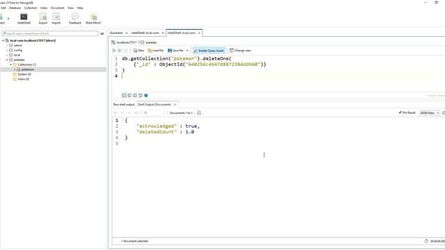 Deleting One or Many Documents in a Collection in MongoDB - deleteOne() or deleteMany() смотреть онлайн