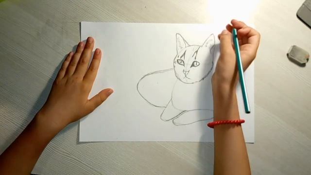 КАК НАРИСОВАТЬ КОШКУ.РИСУЕМ КОШКУ КАРАНДАШОМ. смотреть онлайн