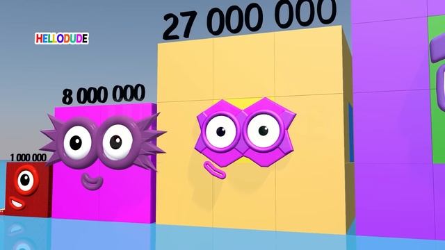 Looking for Numberblocks Cube From 1 to 1331 vs 1 MILLION to 1331 BILLION HUGE Standing Tall Number смотреть онлайн