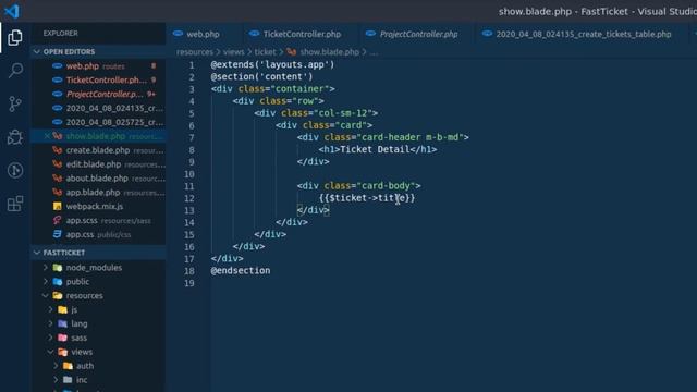 11 | Laravel 7 CRUD, let's build blade based form to create a ticket смотреть онлайн