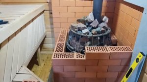 Как обложить печь в бане кирпичом красиво своими руками // Зачем нужен кирпич вокруг каменки