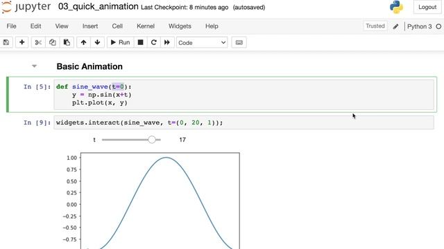 Build a Quick Animation with ipywidgets // ipywidgets play example смотреть онлайн