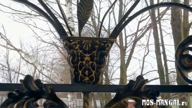 Кованый мангал "Делюкс Стандарт" с маленькой печкой смотреть онлайн