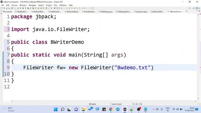 File Handling-3 BufferedWriter to write data to a file смотреть онлайн