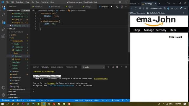 Project of E-commerce website using react for Beginners (Part-2) смотреть онлайн
