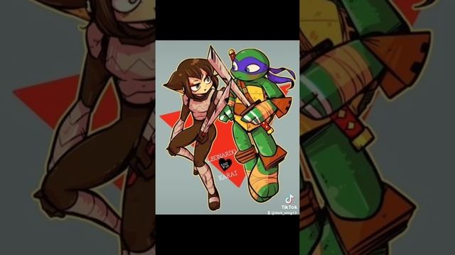 Донни и Эйприл. Лео и Карай. Микки и Ренет. Рафф и Моно.❤❤❤???????