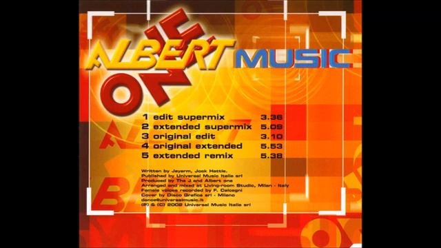 ALBERT ONE - MUSIC (ORIGINAL EDIT - EDIT SUPERMIX) ITALODANCE 2002