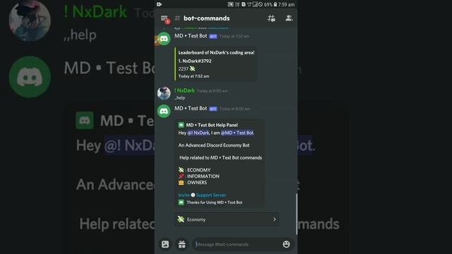 Discord best economy bot with dropdown menu and slash commands | Moon Development | Darky Op смотреть онлайн