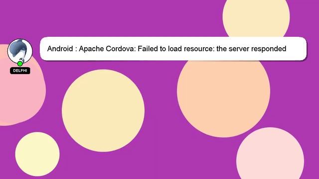 Android : Apache Cordova: Failed to load resource: the server responded with a status of 404 (Not F смотреть онлайн