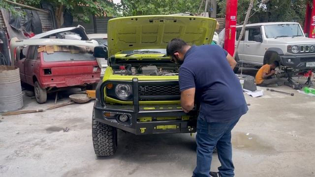 Suzuki Jimny Bullbar & Suspension Lift Kit Install #ironman #4x4 #arb #bumper