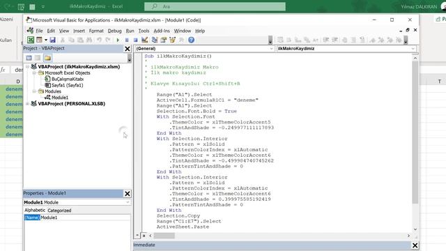Visual Basic Editor ve Kullanımı (İleri Düzey Excel Dersleri #10) смотреть онлайн