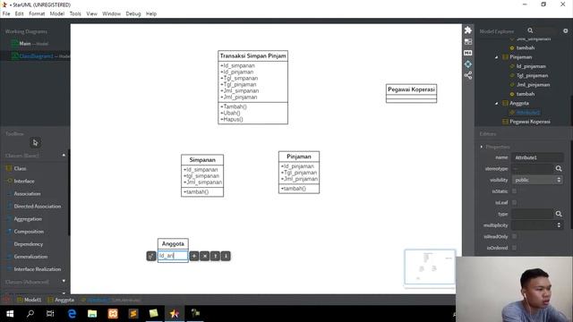 Tutorial cara membuat class diagram menggunakan Star UML смотреть онлайн