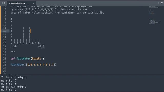 Container With Most Water (Leetcode 11) [Python3] смотреть онлайн