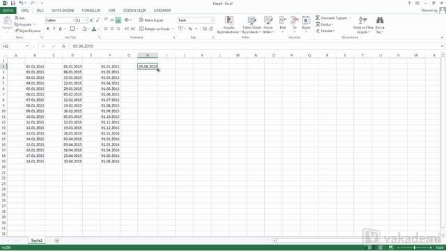 22/34 Microsoft Excel 2013'te Doldurma Kulbu ile Tarih Listeleri Oluşturma смотреть онлайн