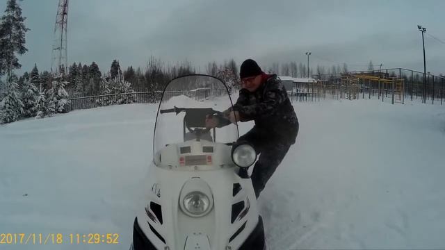 Снегоход БУРАН 4тд 18.11.2017 Стоя на снегоходе смотреть онлайн