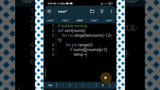 ## sorting an array using bubble sort ## in python# смотреть онлайн