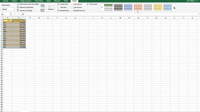 Create a Simple Monthly Sales Projection Table and Chart in Excel смотреть онлайн