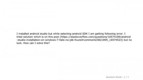 Android : Android-studio Selected directory is not valid home for Android SDK