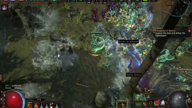 Path of Exile Ritual - Lv 92 Soulwrest Necromancer - T16 Burial Chambers смотреть онлайн